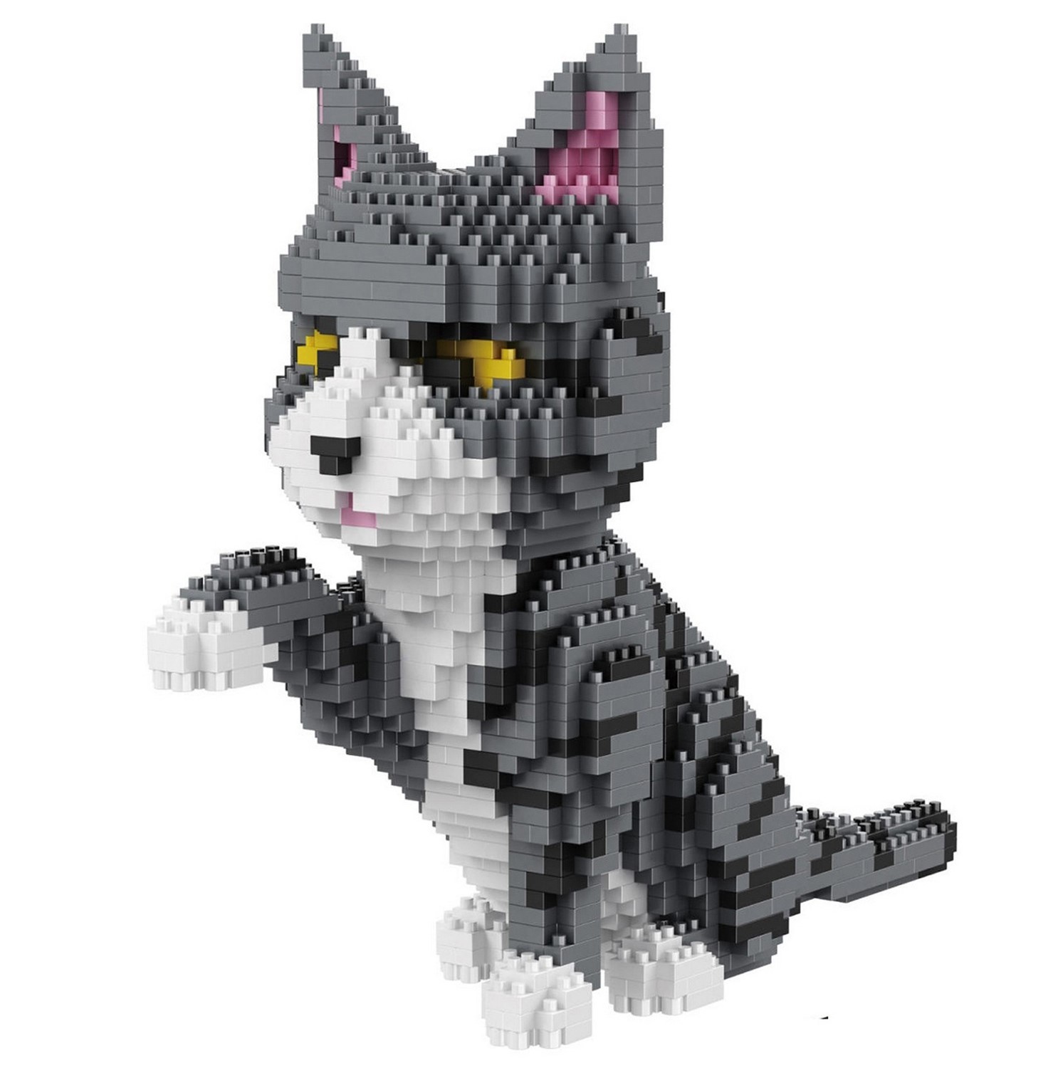 Grijs witte kat Balody - Robotime