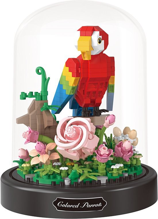 Bloemen met Rode papegaai Balody - Robotime