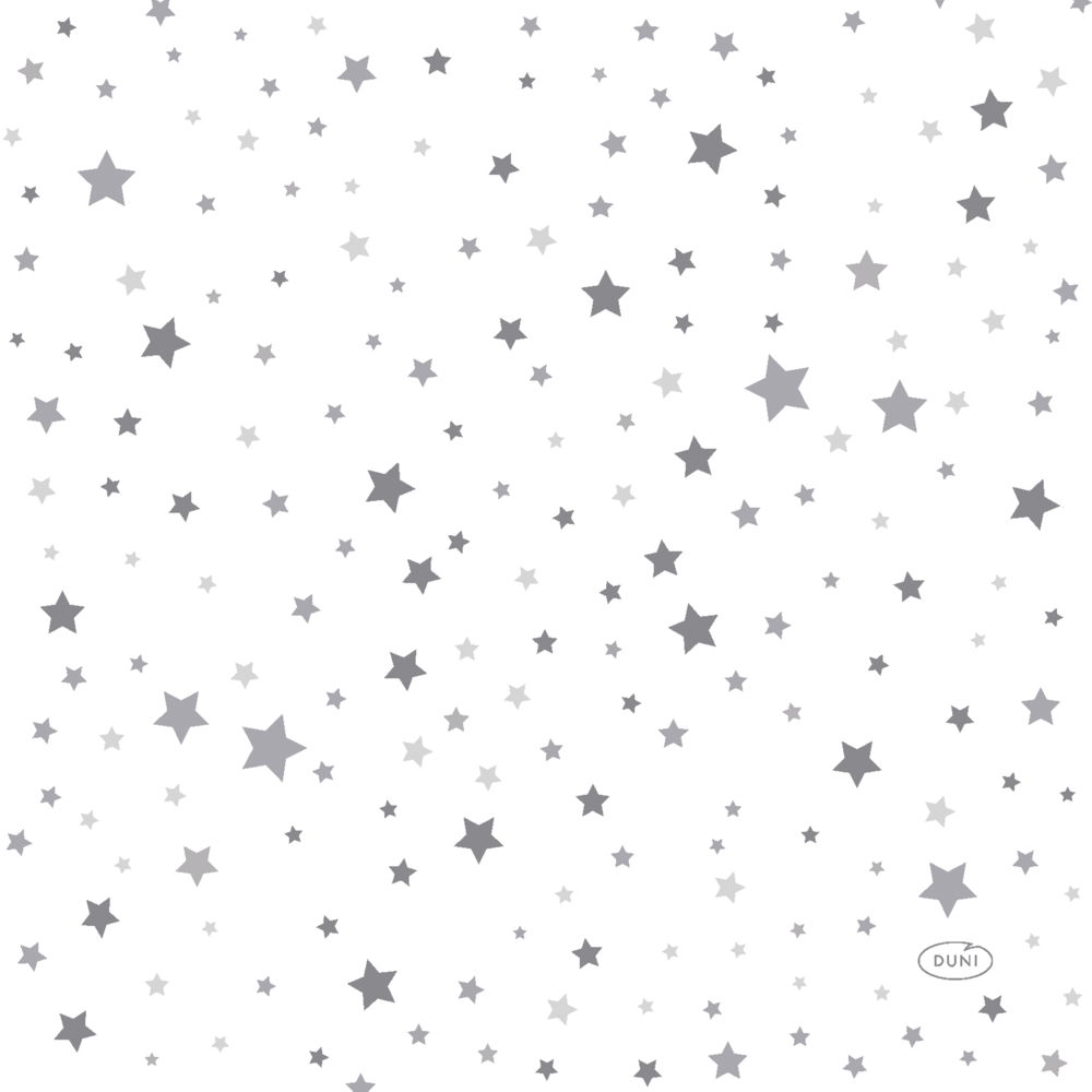 Servet l33 b33 cm silver stardust 20st Duni - Duni
