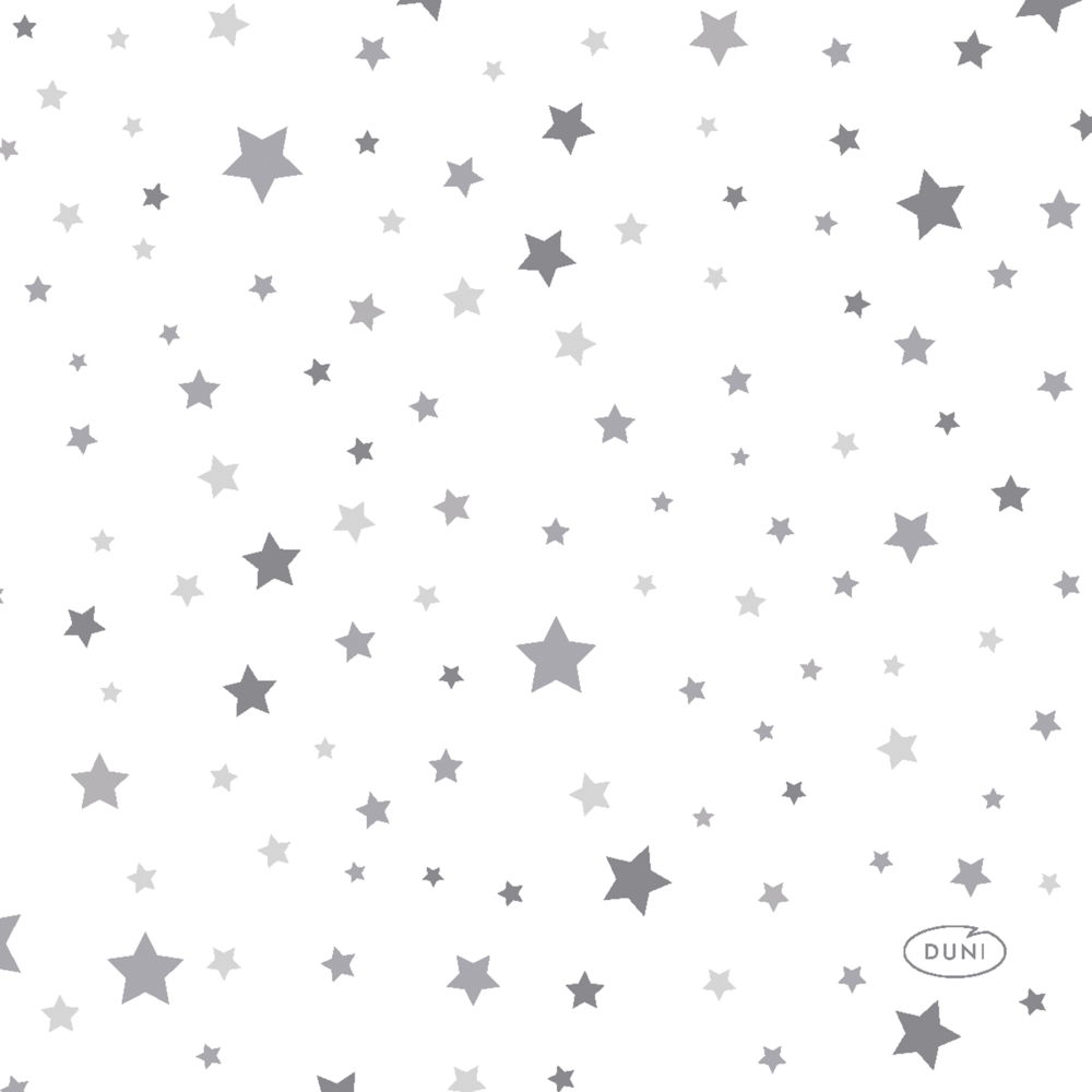 Servet l24 b24 cm silvr stardust 20st Duni - Duni