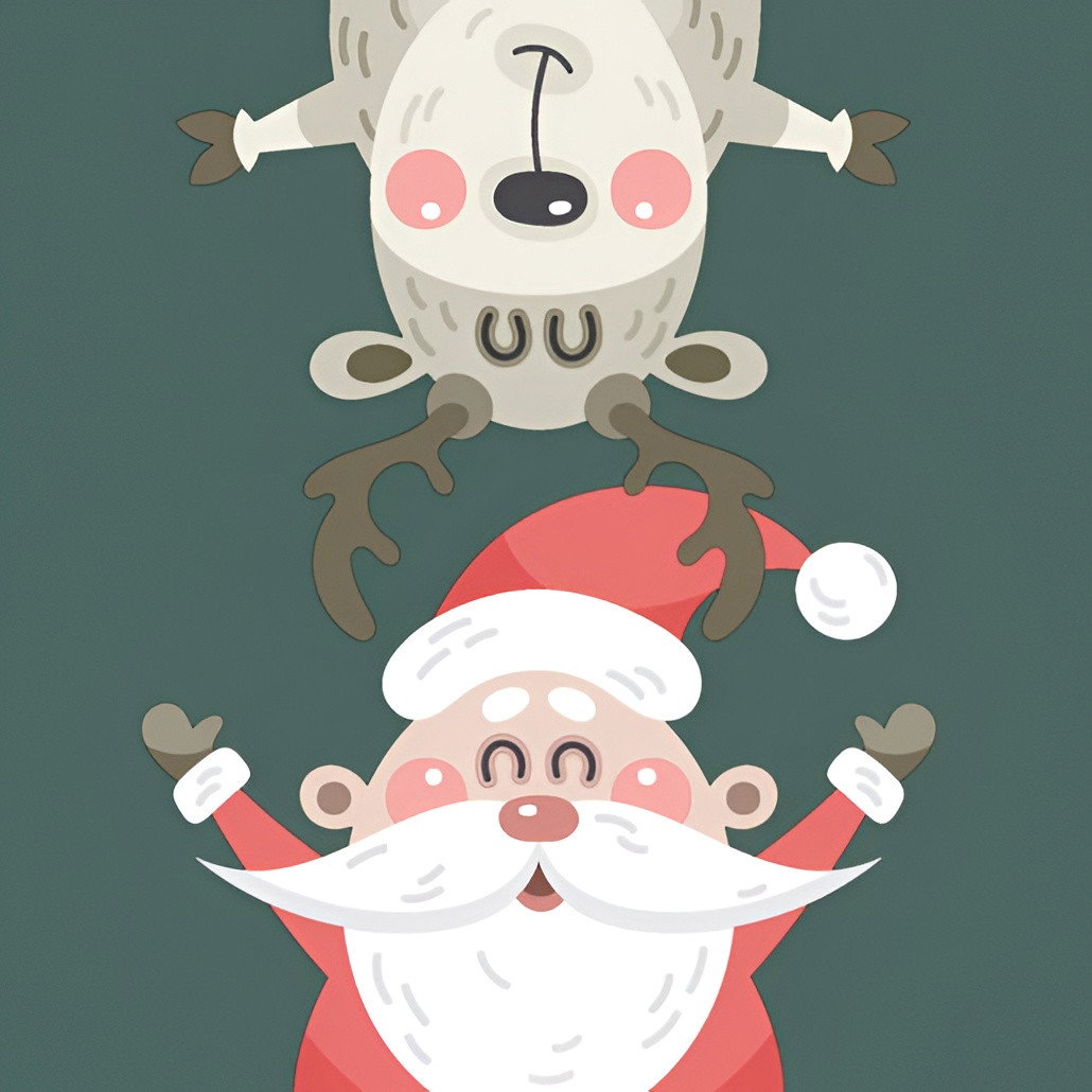 Servet l33b33 cm santa & deer Duni - Duni