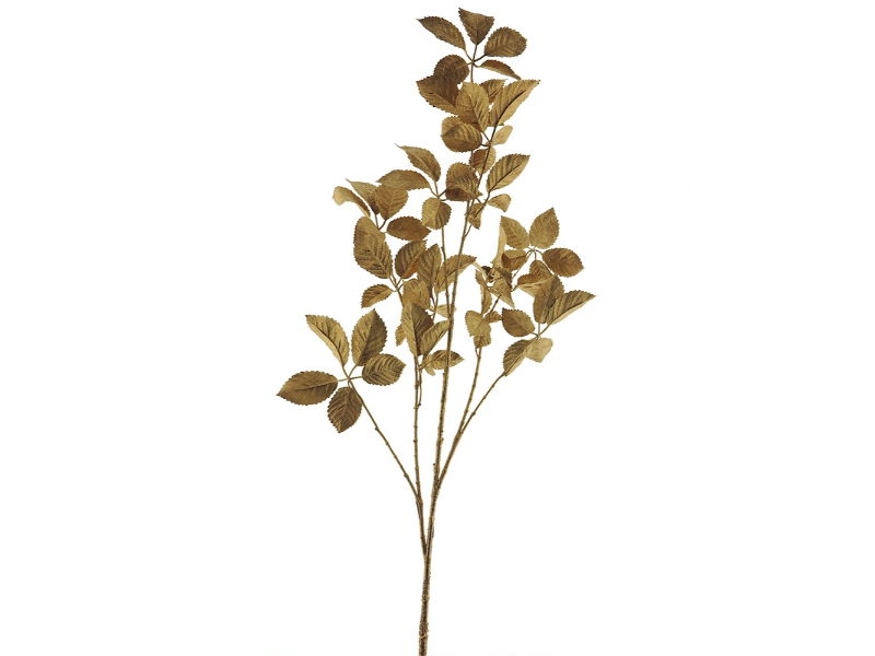 Kunsttak rose leaf spray oslo gold 120 cm - Hortus
