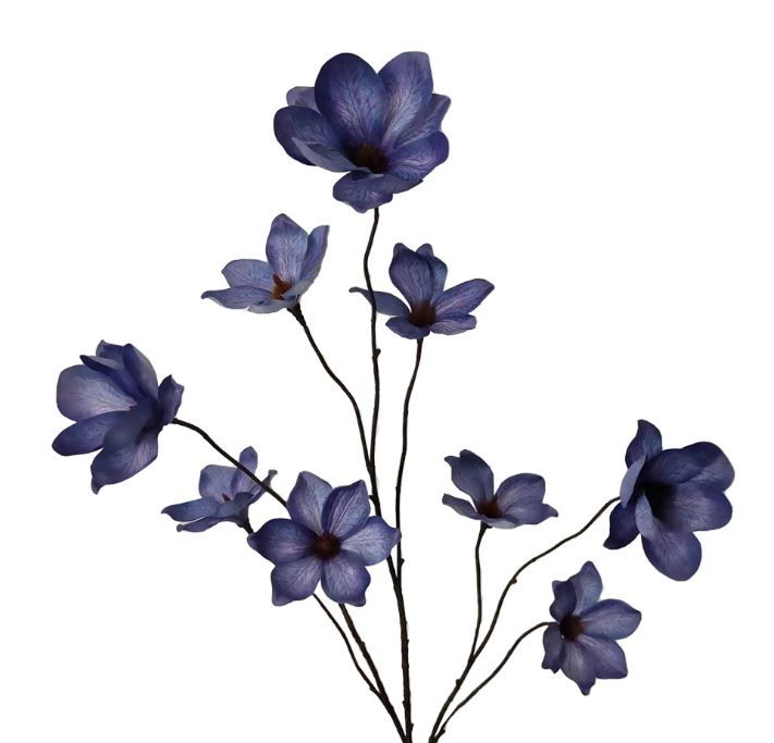 Kunstbloem Wild magnolia spray Salla blue 127 cm - Buitengewoon de Boet
