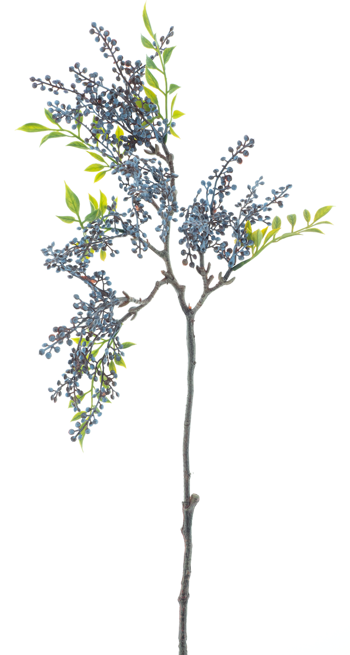 Poke berry spray blue 66 cm kunstbloem Nova Nature