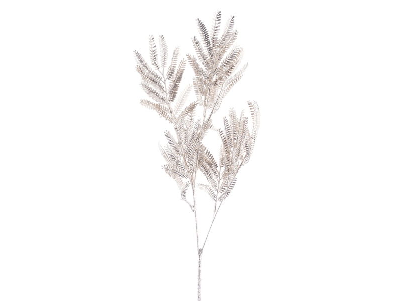 Kunsttak mimosa spray metallic champagne 74 cm - Hortus