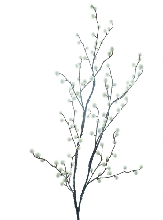 Kunsttak Christmas berry spray cream 95 cm - Buitengewoon de Boet