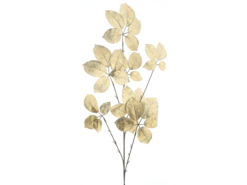 Kunsttak prunus leaf gold, 94 cm - Hortus