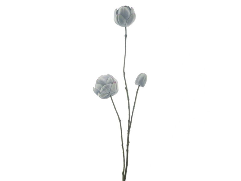 Kunstbloem water lily bud grey, 81 cm - Hortus