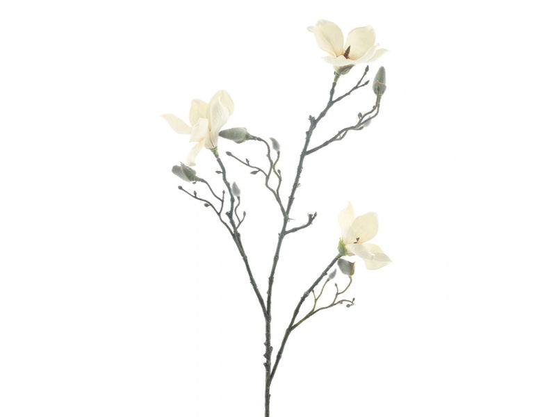 Kunstbloem magnolia vidar cream, 86 cm - Hortus