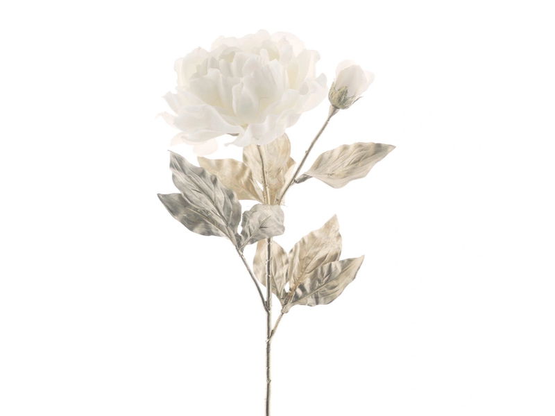 Kunstbloem paeony joakim cream, 75 cm - Hortus