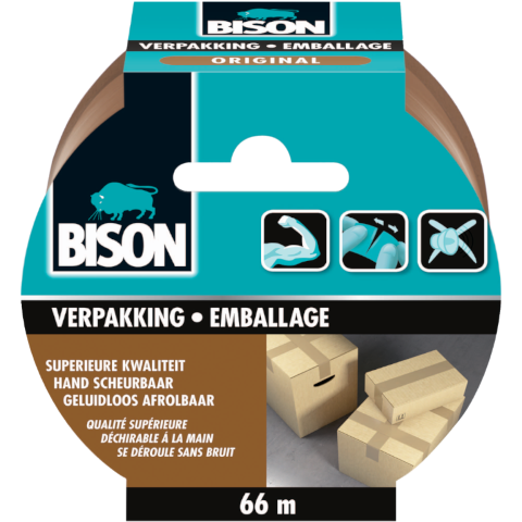 Verpakkingstape Original Rol 66 m x 50 mm Bison