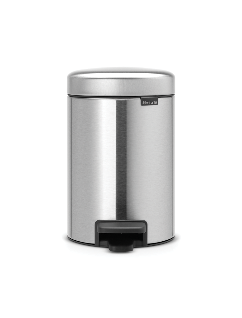 NewIcon pedaalemmer 3 liter met kunststof binnenemmer Matt Steel Fingerprint Proof Brabantia