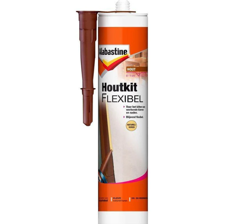 Houtkit flexibel naturel 300 ml Alabastine