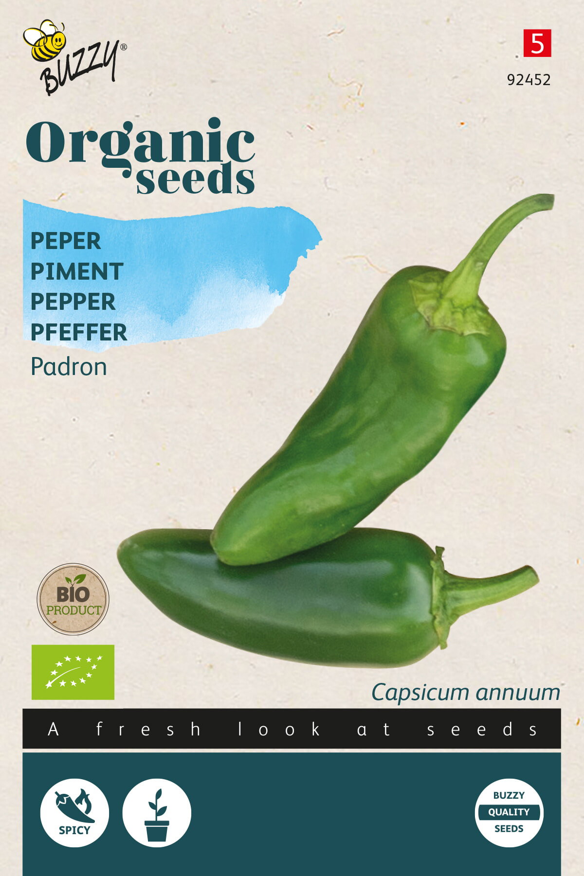 Organic Peper Padron (Bio) zaden Buzzy - Buzzy