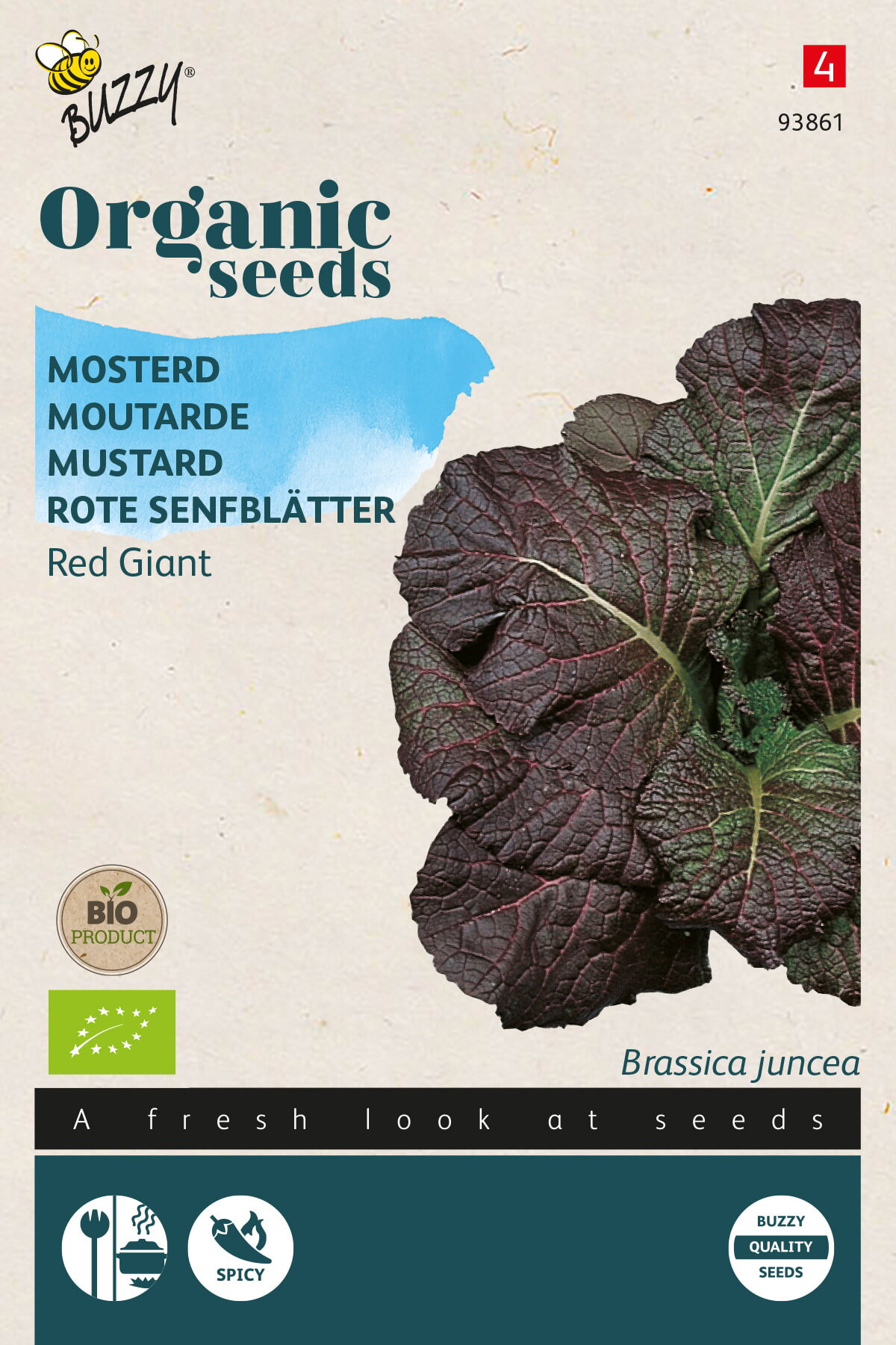 Organic Mosterd Red Giant (Bio) zaden Buzzy - Buzzy