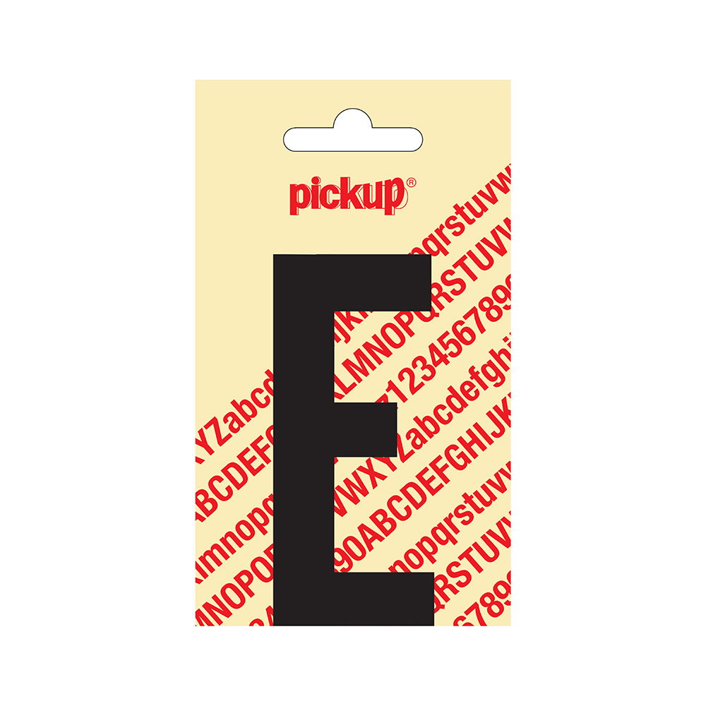 Deco letter e nobel zwart 90 mm Pickup