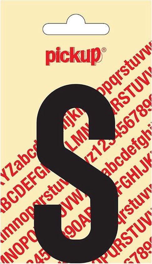 Plakletter Nobel zwarte Sticker letter S - Pickup