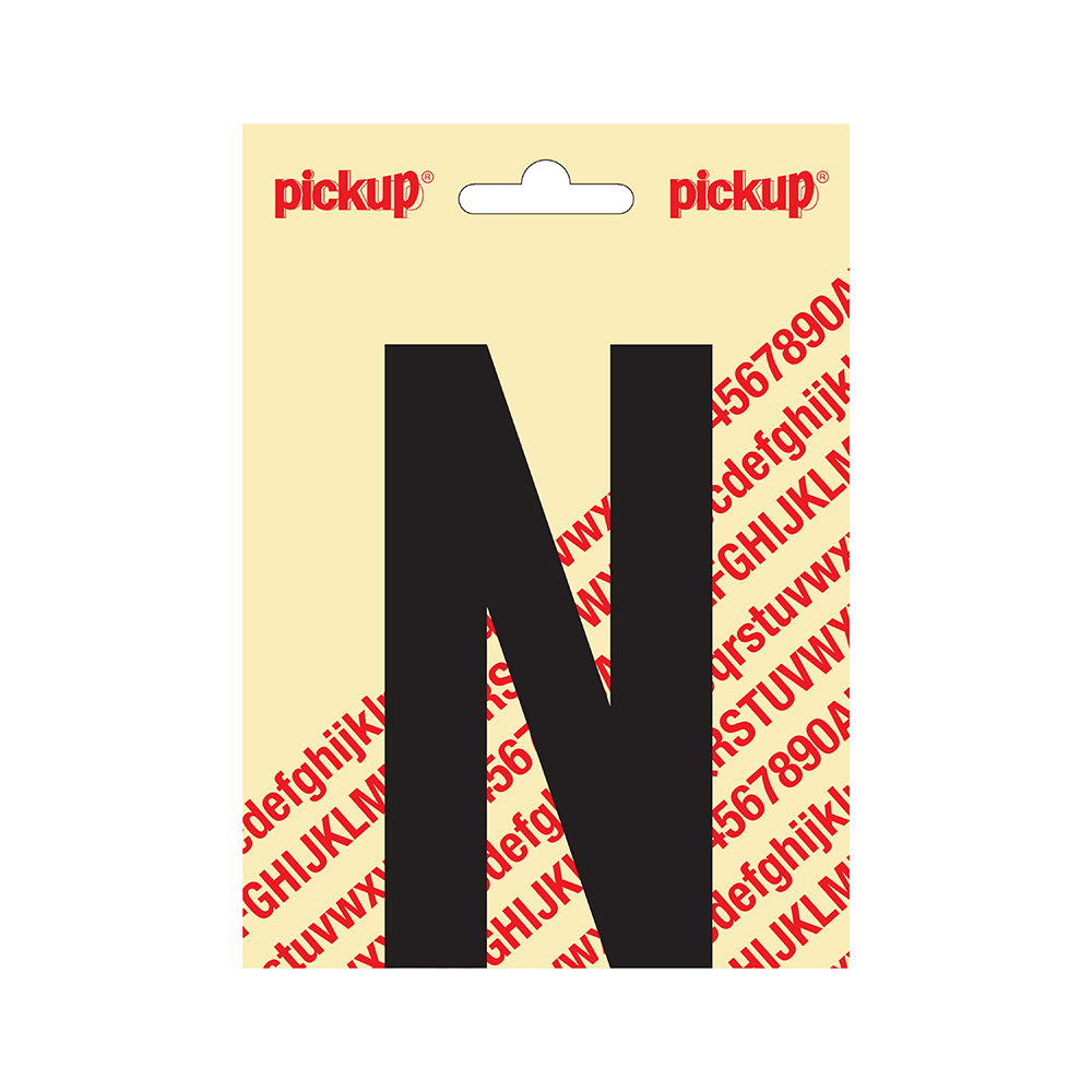 Deco letter n nobel zwart 120 mm Pickup