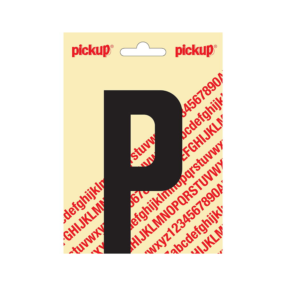 Deco letter p nobel zwart 120 mm Pickup