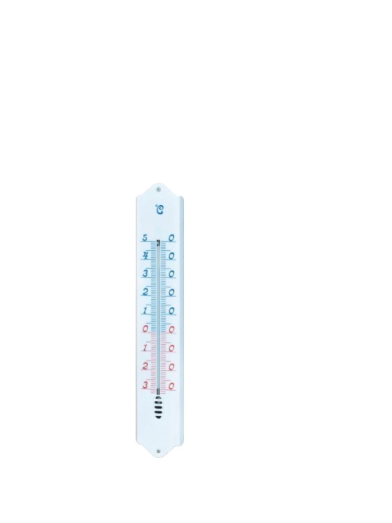 Muurthermometer kunststof wit 49,5x9,7x0,8cm Nature