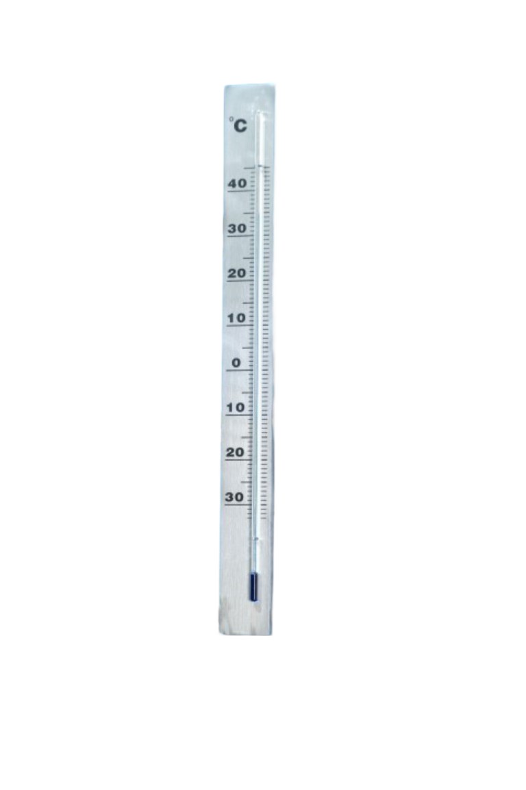 Muurthermometer aluminium 37x3,8x0,6cm Nature