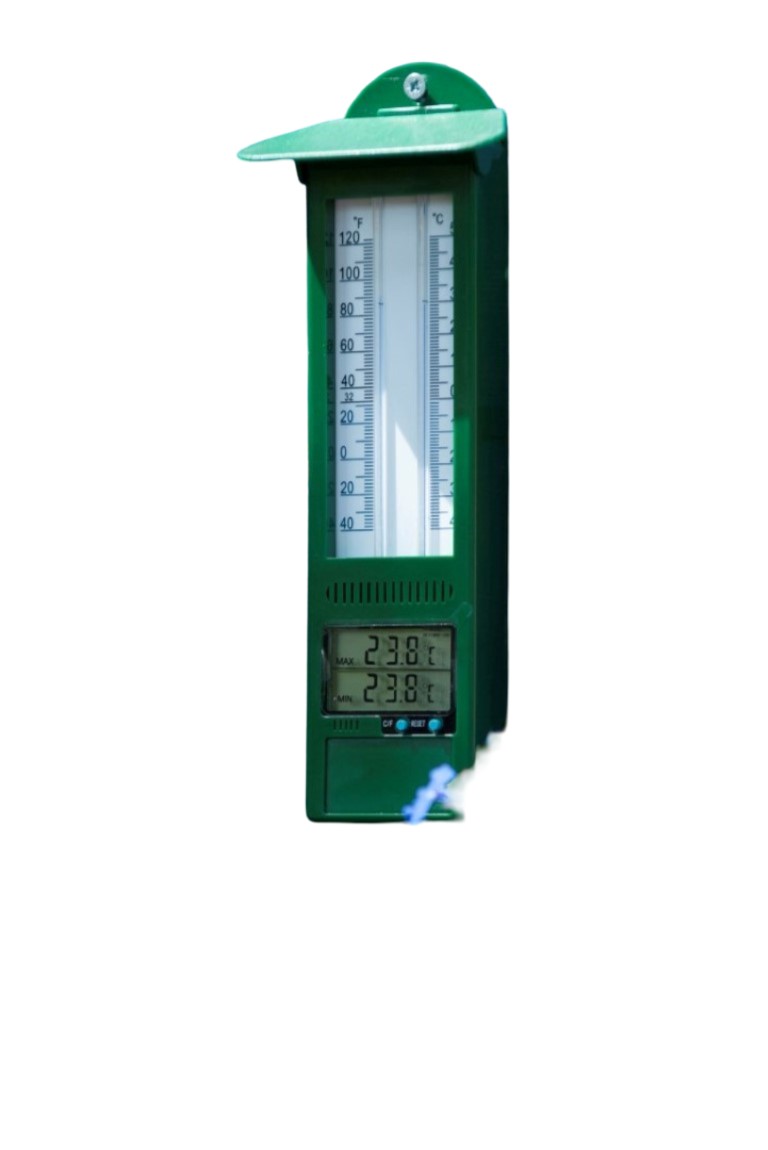 Min max thermometer kunststof digitaal 24x9,5x2,5cm Nature