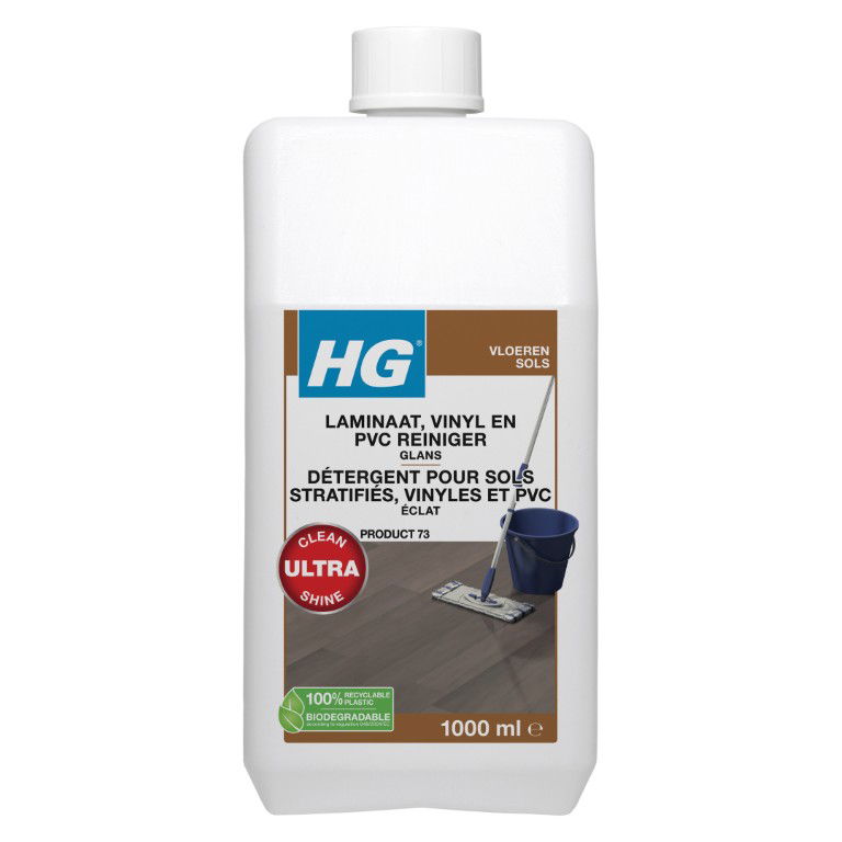 Laminaat, vinyl en PVC reiniger glans 1000 ml HG