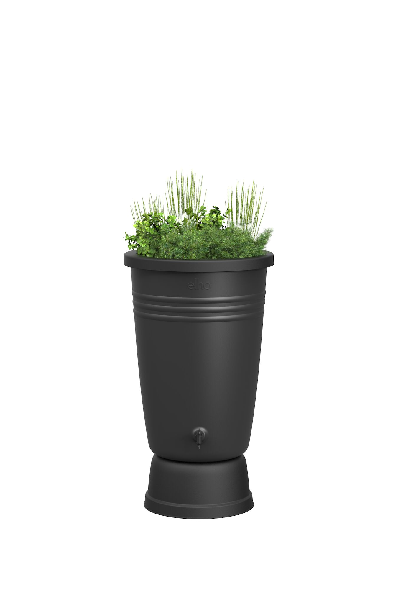 Green basics regenton plus 110ltr living black - elho