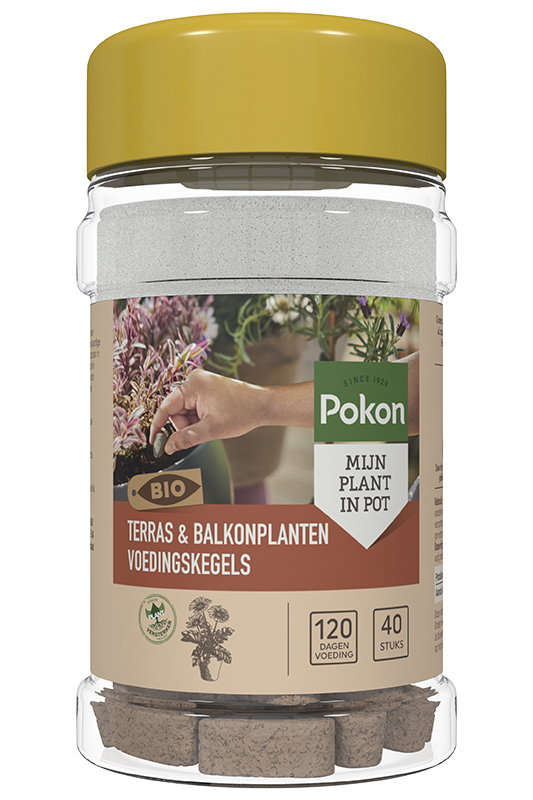 Bio Terras & Balkonplanten voeding 40 langwerkende kegels Pokon - Pokon