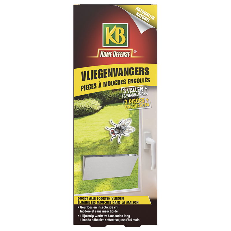 Vliegenvangers 3 vallen 6 navullingen KB Home Defence