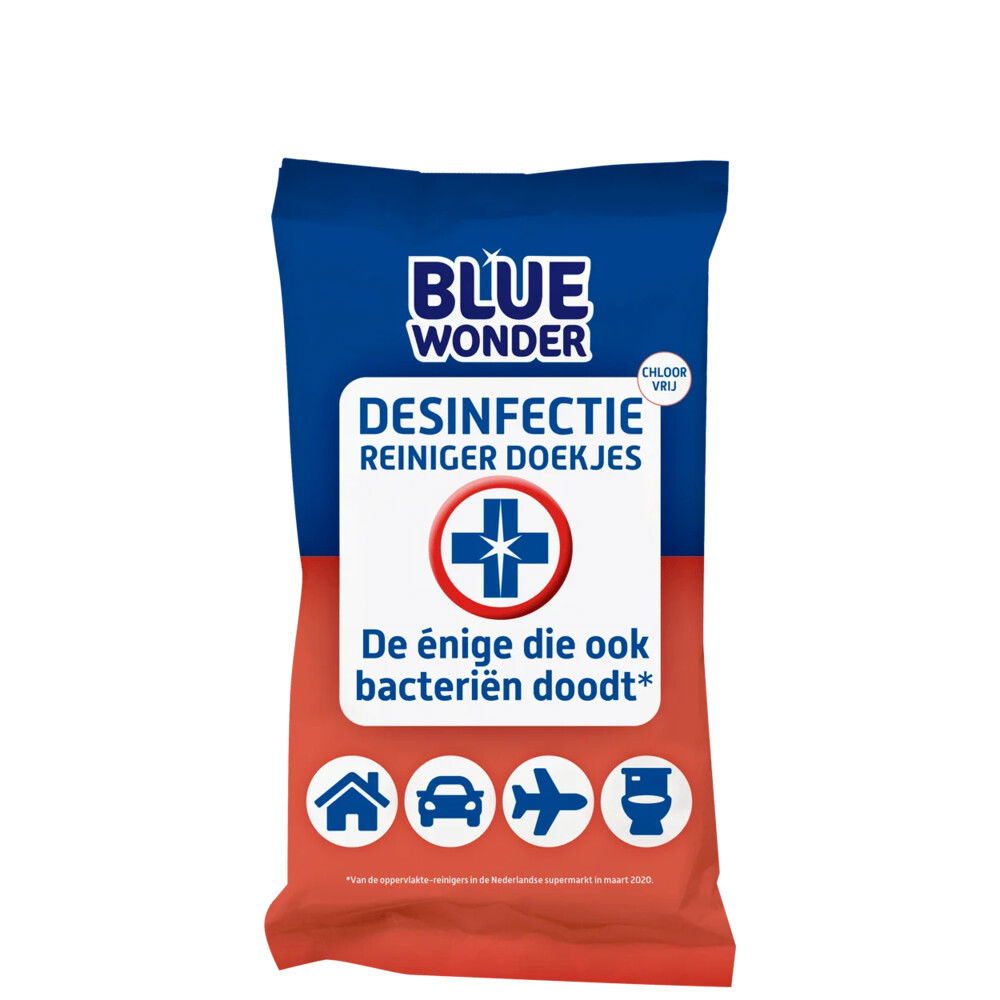 Blue Wonder Desinfectie reiniger Doekjes 12x20 doekjes HG