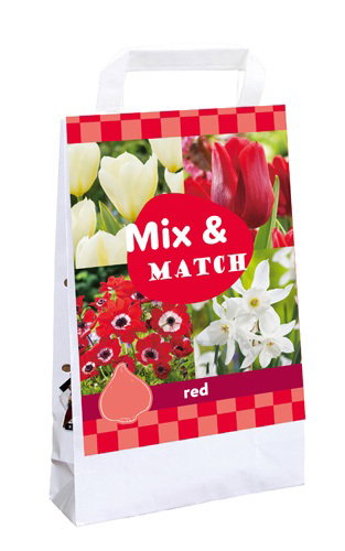 Tas Mix & Match Red JUB, 1 bloembol - Jub