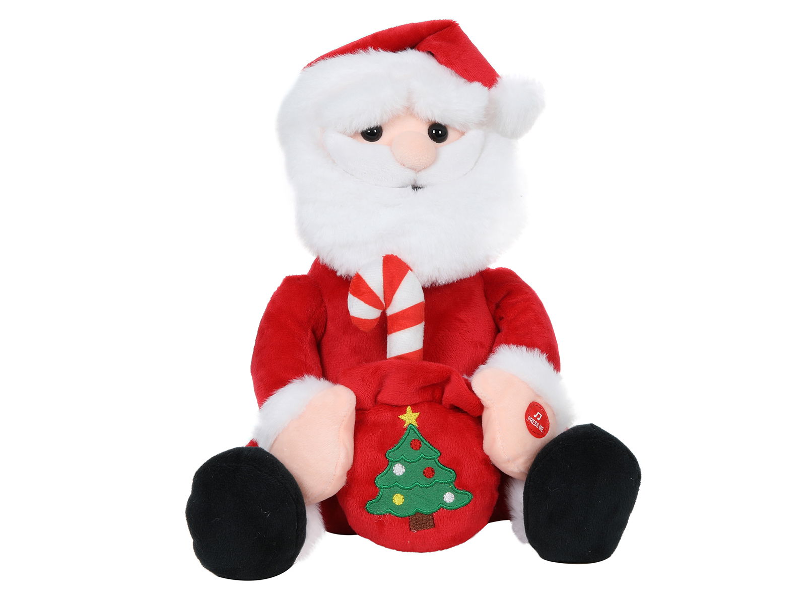 Kerstman 26 cm trillend en zingend 3xAAA batt incl - Hit