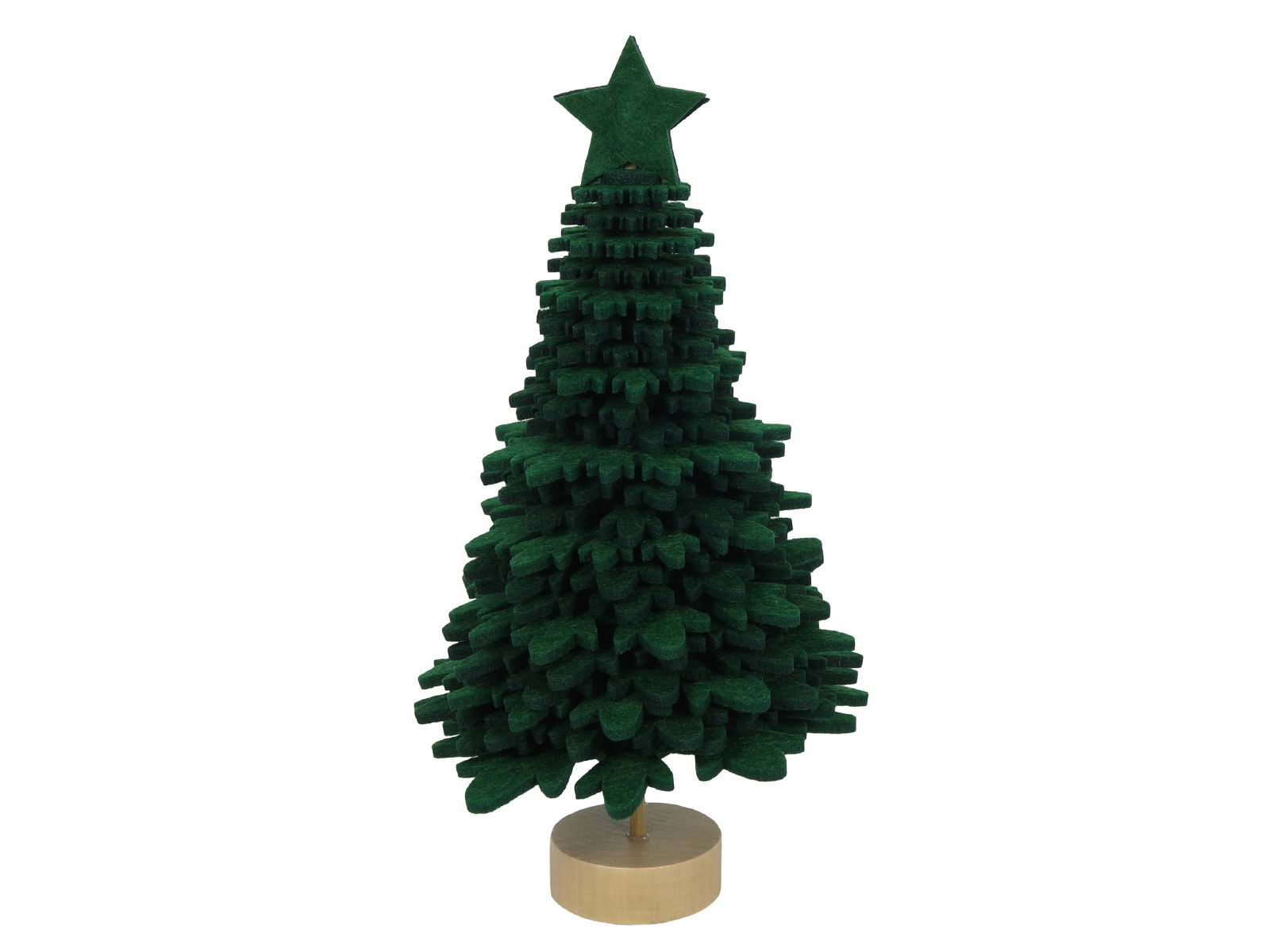 Kerstboom 21 cm vilt groen - Hit
