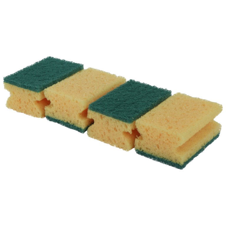 Schuurspons met handgreep 4 stuks Clean Home - TalenTools