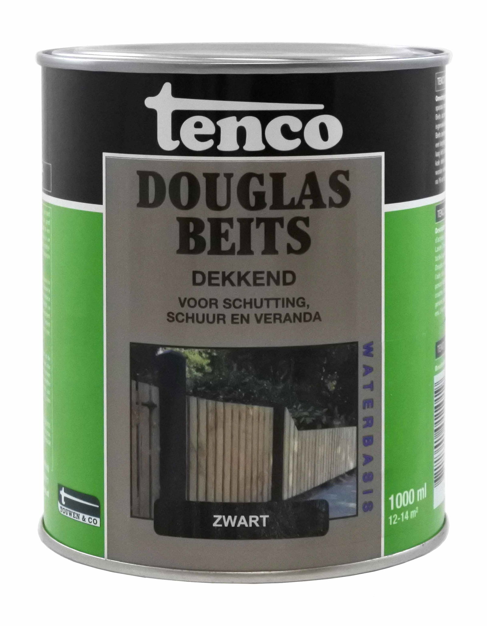 Douglas beits dekkend zwart 1l verf beits tenco