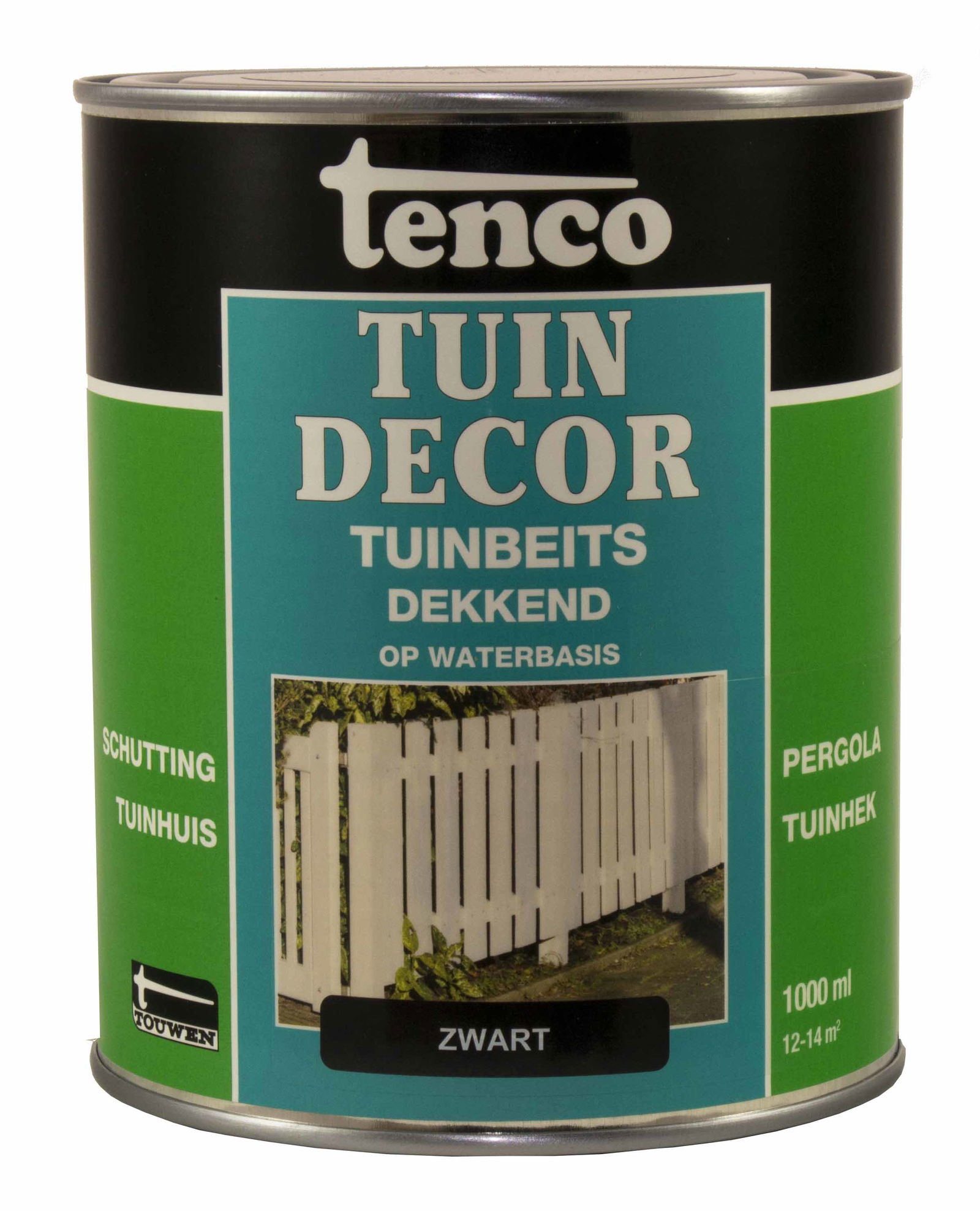 Tuindecor dekkend zwart 1l verf beits tenco