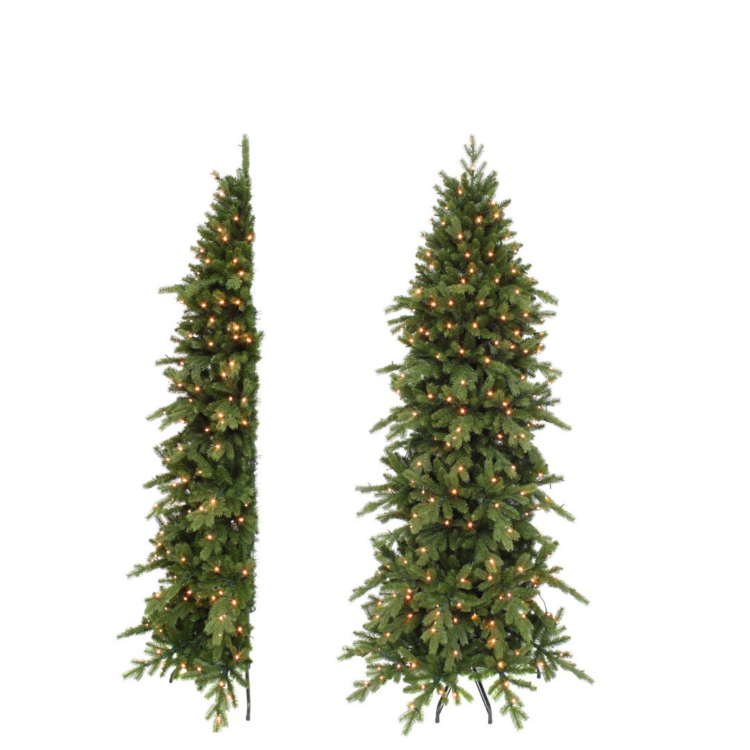 Emerald x-mas tree half wall led green 112L TIPS 908 h185xd109 cm kunstkerstboom Triumph Tree - Triumph tree