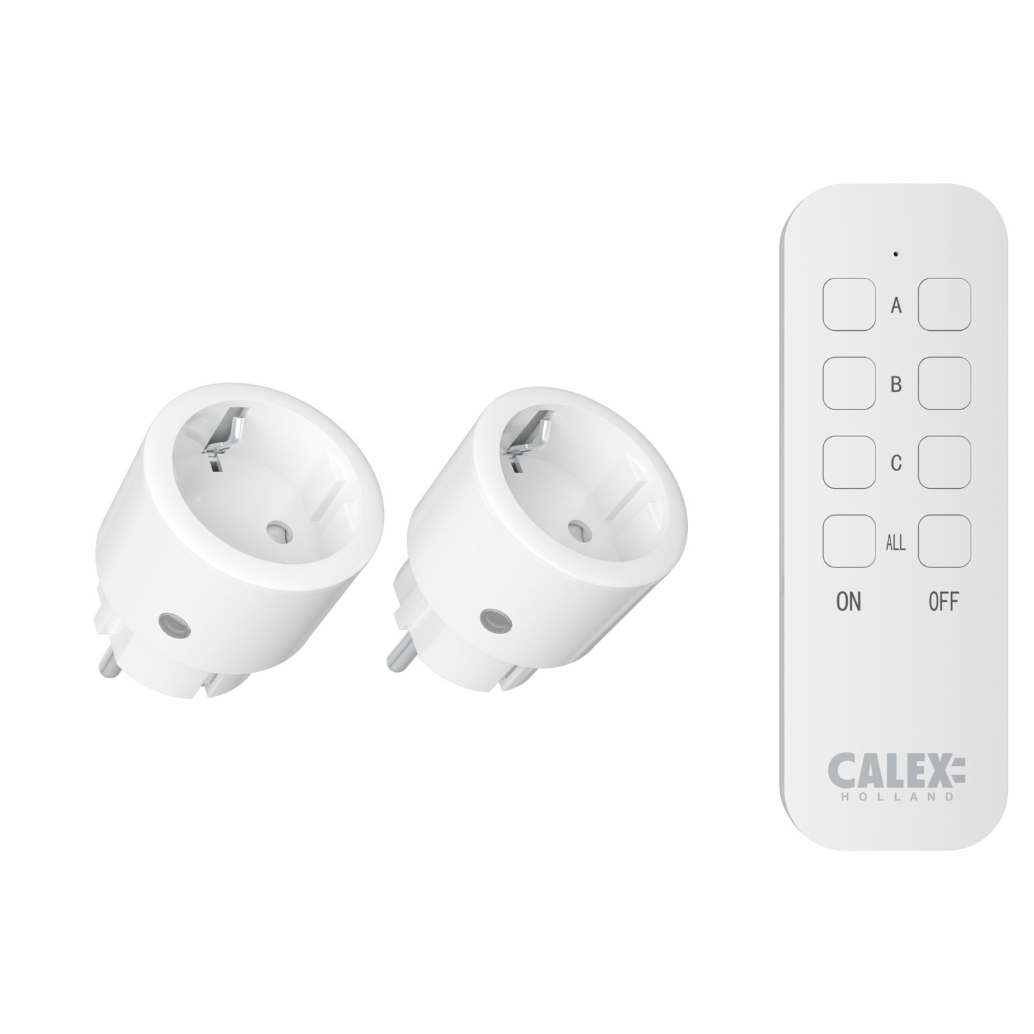 Indoor Remote Control Set 1 remote 2 sockets 10A,2300W Calex - Calex