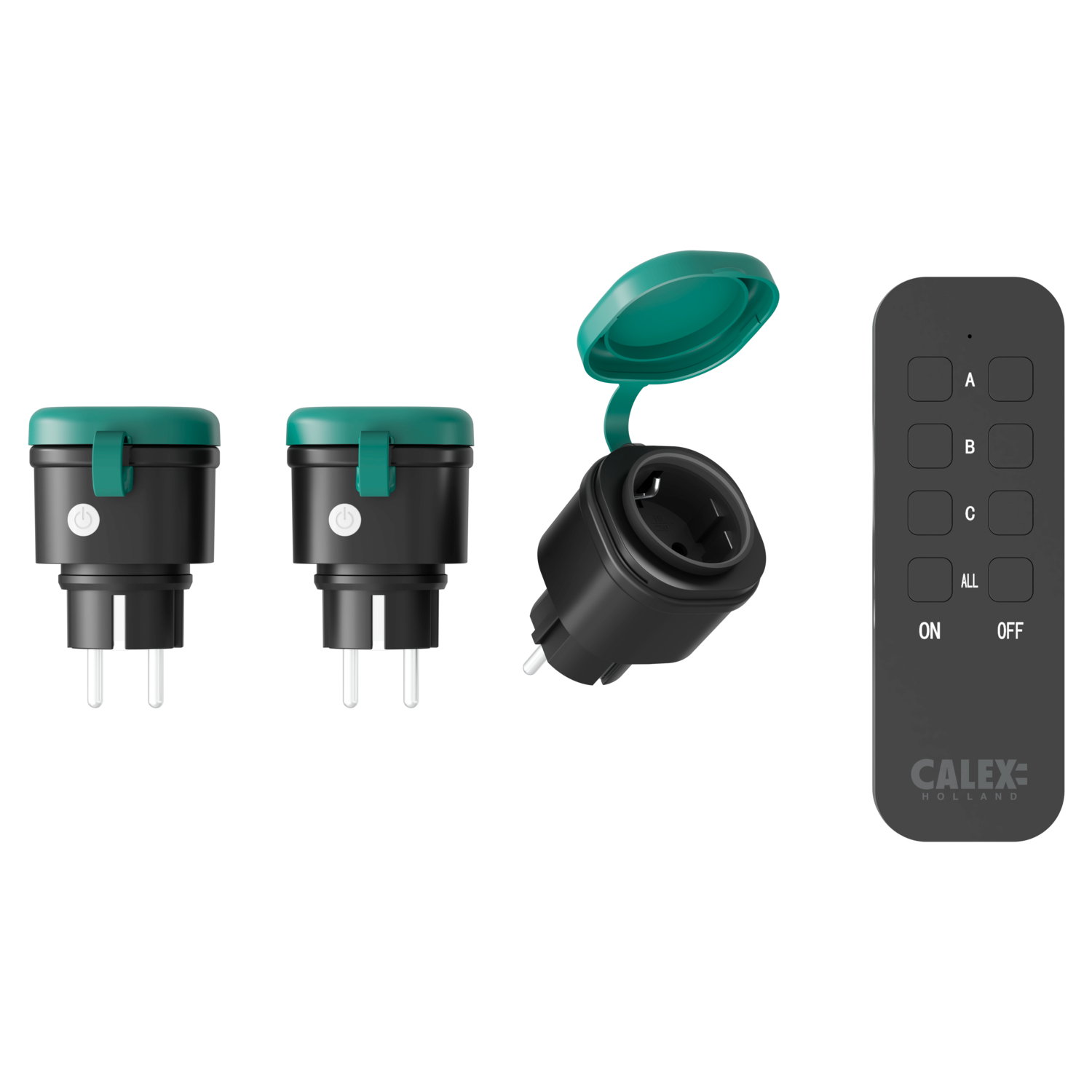 Outdoor Remote Control Set 1 remote 3 sockets 16A,3680W Calex - Calex