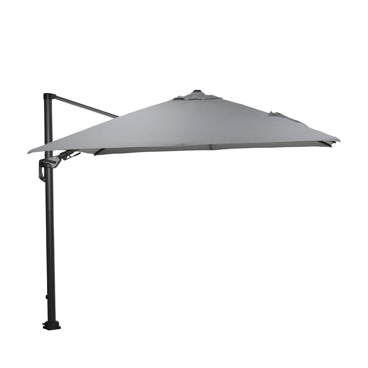 Hawaii zweefparasol Deluxe 300x300 carbon black lichtgrijs zonwering Garden Impressions