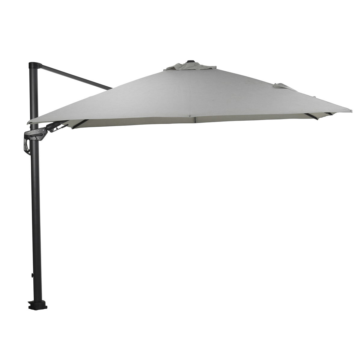 Hawaii zweefparasol Deluxe 300x300 carbon black sand zonwering Garden Impressions