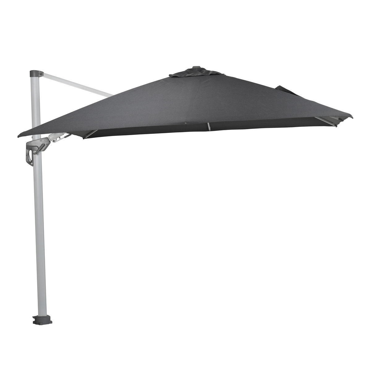 Hawaii zweefparasol Deluxe 300x300 wit donkergrijs zonwering Garden Impressions