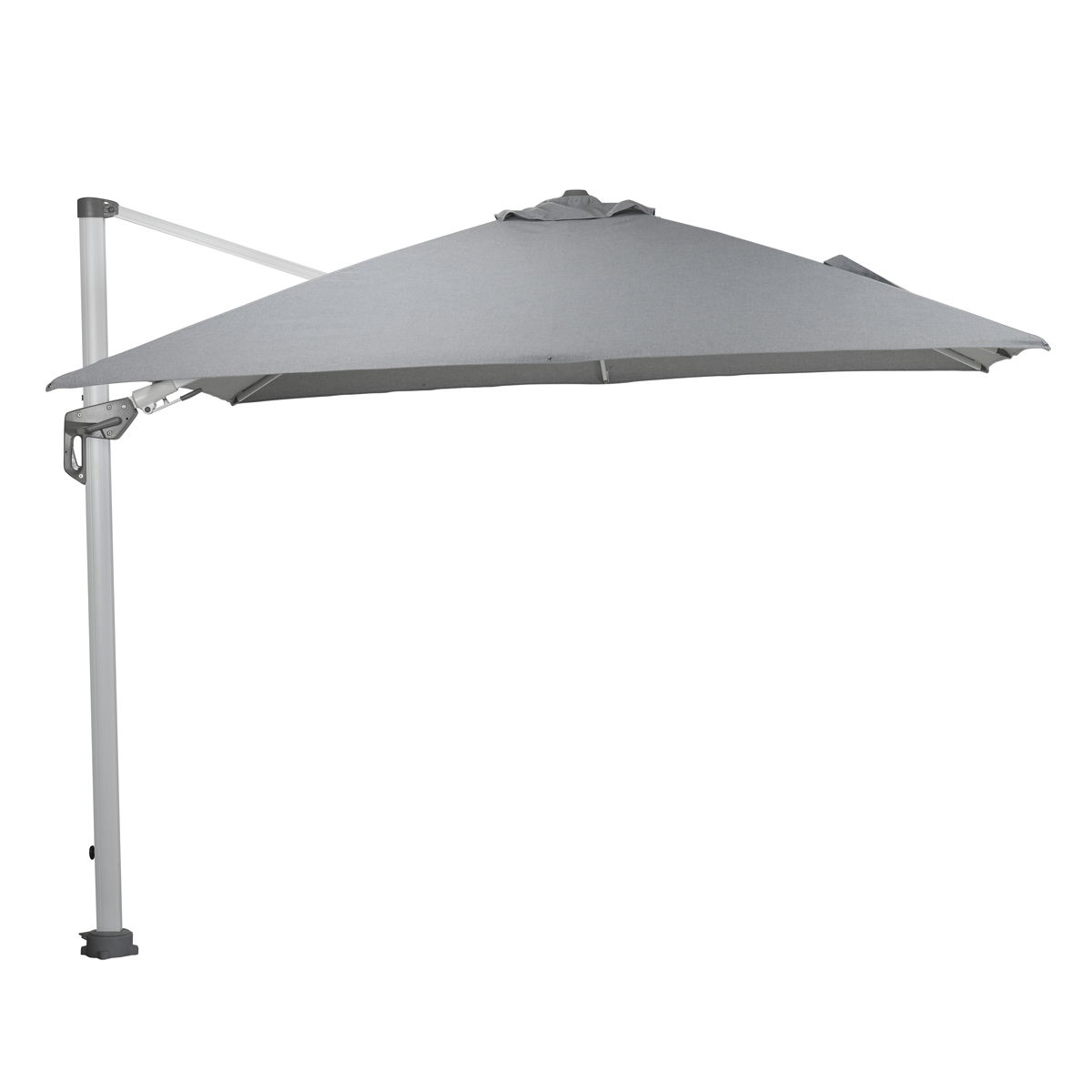 Hawaii zweefparasol Deluxe 300x300 wit lichtgrijs zonwering Garden Impressions