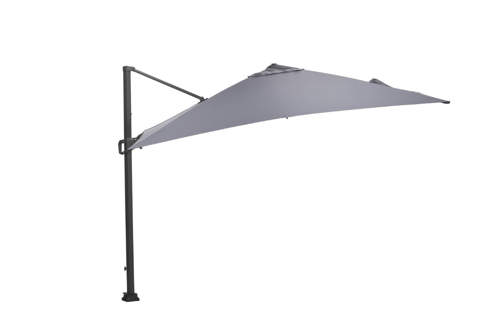 Hawaii zweefparasol 300x300 carbon black licht grijs zonwering Garden Impressions