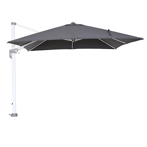 Hawaii zweefparasol 300x300 wit donkergrijs zonwering Garden Impressions