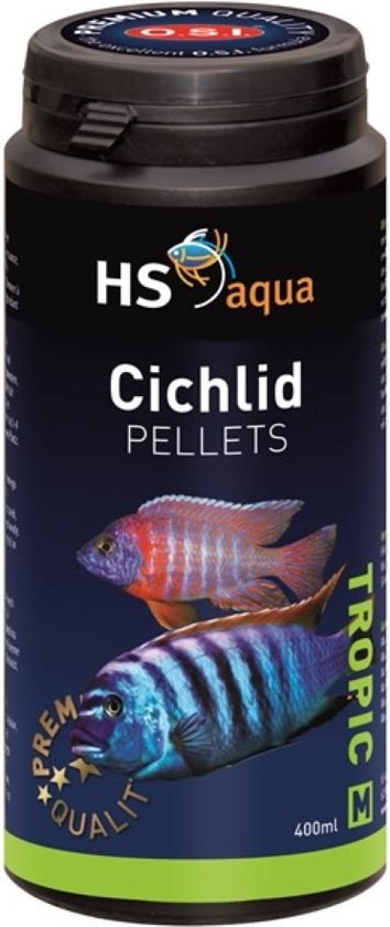 Toon details van Hs aqua cichlid pellets s 400 ml Smulders https://cdn.warentuin.nl/media/catalog/product/S/C/SCAN8713179302340_hs_aqua_cichlid_pellets_s_400_ml_smulders_3f1e.jpg