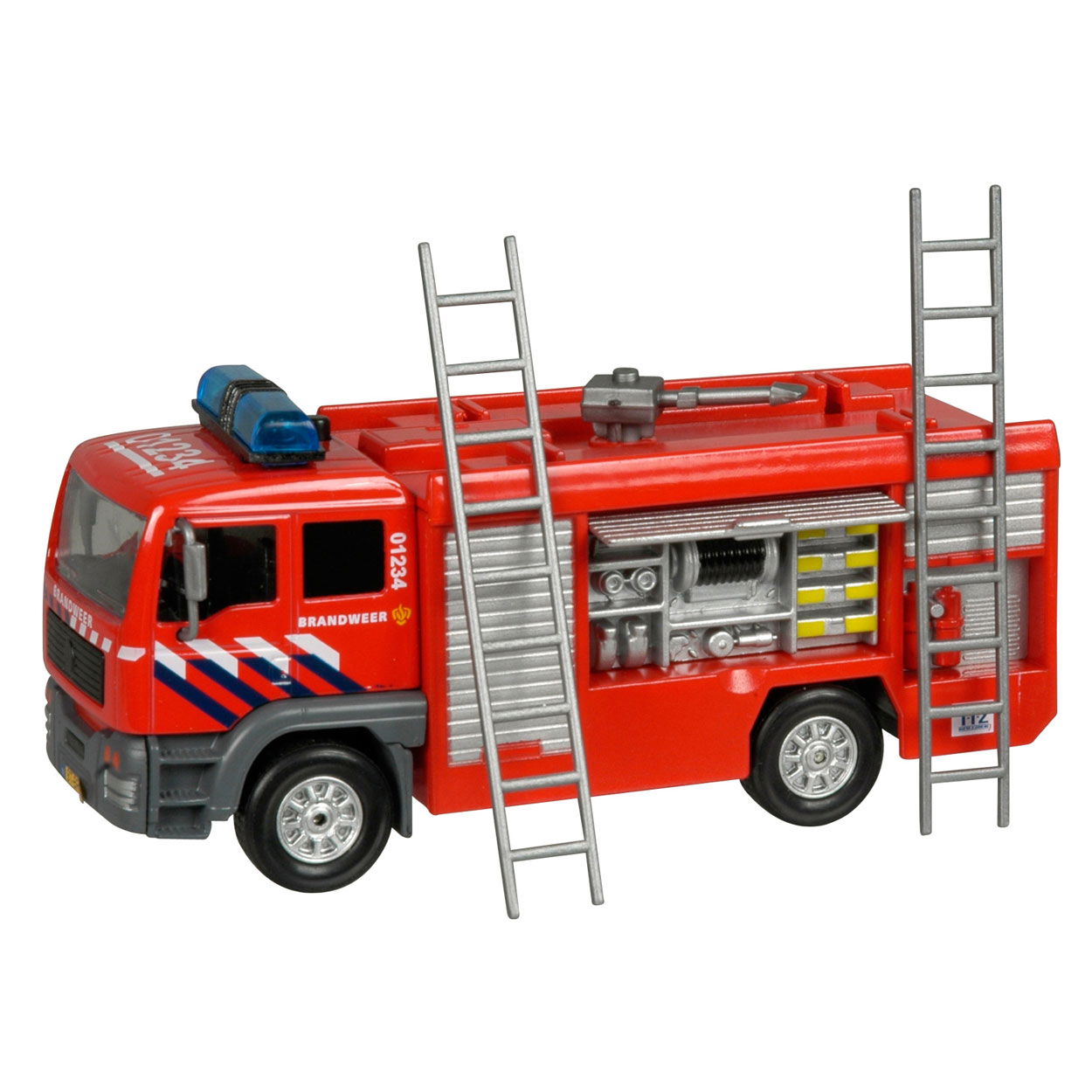 Die cast brandweer tank auto Van Manen