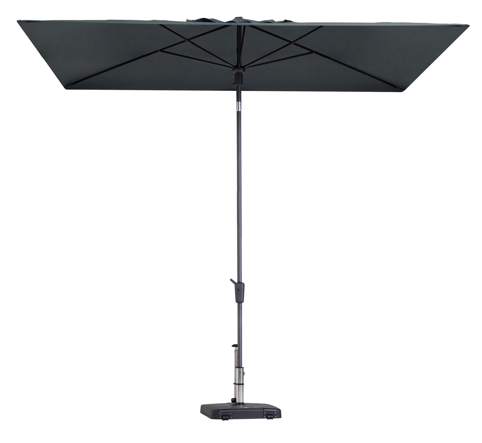 Mikros grey stokparasol 300 x 200 cm zonwering Madison