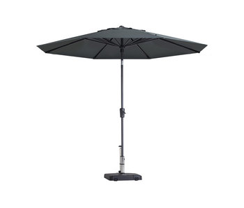 Paros II round grey stokparasol 300 cm zonwering Madison